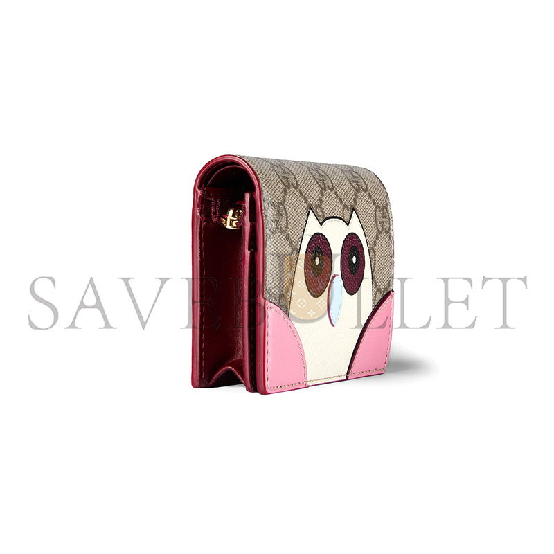 Gvc*1 gg small wallet with owl detail 818767 (11*8*3cm)